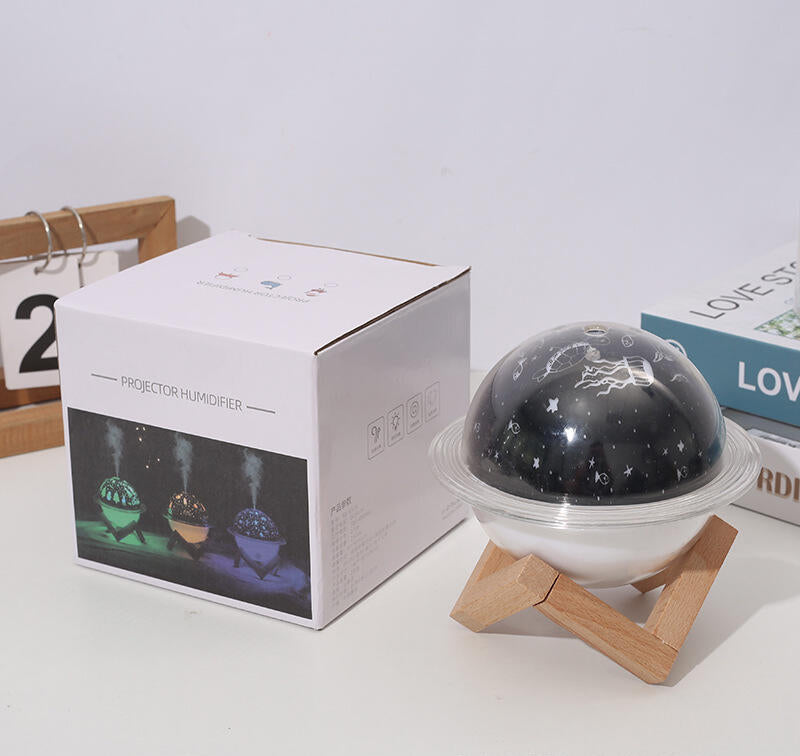 Humidificador Con Forma Saturno, Océano y Navidad Luz Led